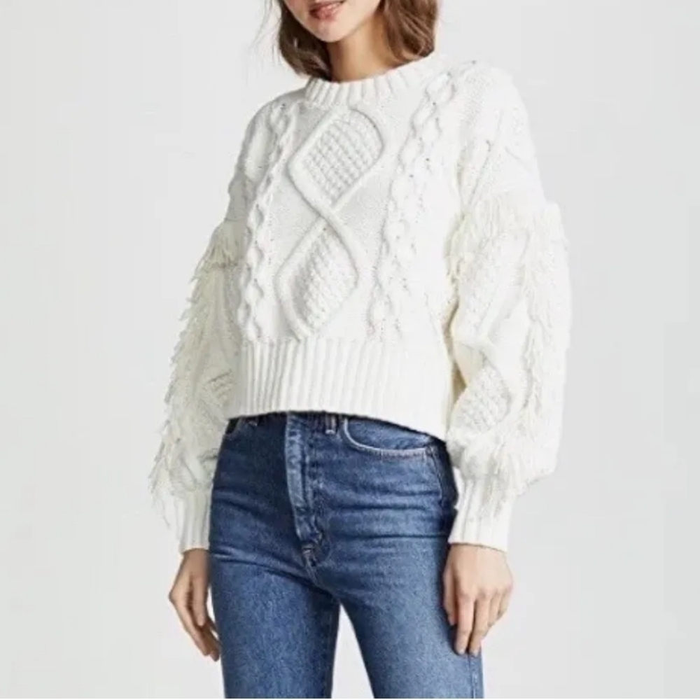 Revolve Line and. Cable knit friends sweater